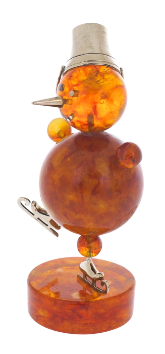 Souvenir made of amber "Snowman"