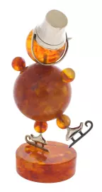 Сувенир из янтаря "Снеговик"