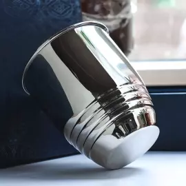 Серебряный стакан "Рифленый 200" на 1 персону