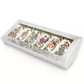 Набор корпоративных ёлочных игрушек из фарфора "Конфеты. Русские былины"