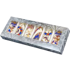 Набор корпоративных ёлочных игрушек из фарфора "Конфеты"