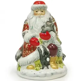 Набор новогодних фигурок из фарфора "Дед Мороз и Снегурочка"