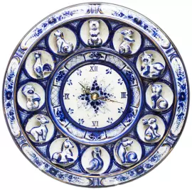 Часы из фарфора "Гороскоп"