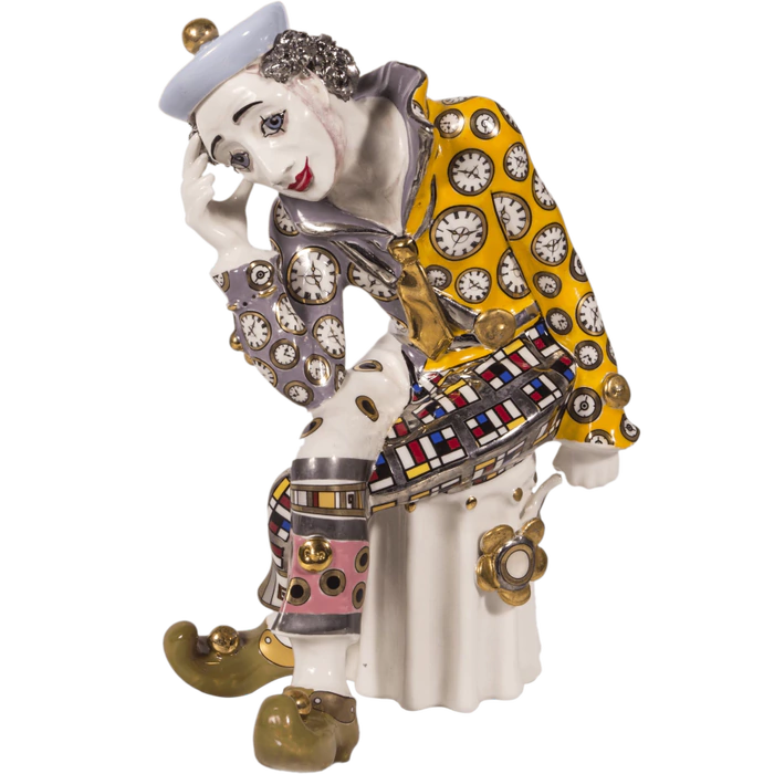 Porcelain sculpture "Romantic Clown"