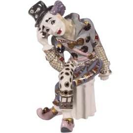 Скульптура из фарфора "Паяц-Фантазер"