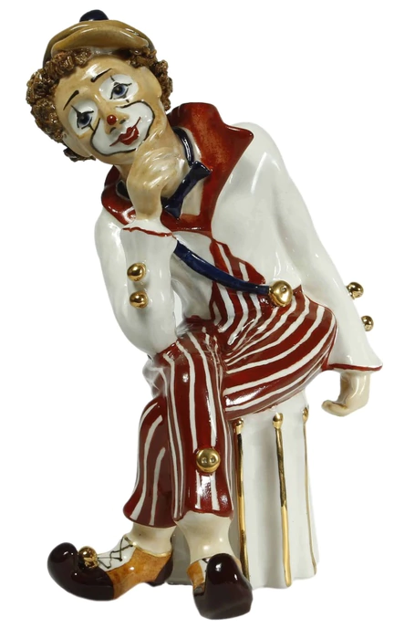Porcelain sculpture "Pagliacci Interlocutor"