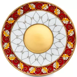 Сервиз чайный серебряный с самоваром "Золотой петушок" на 4 персоны