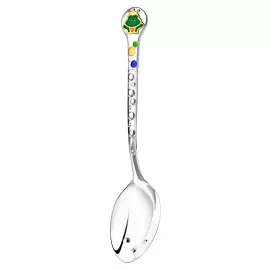 Набор серебряный для малышей DODO "Лягушонок": ложка и погремушка, на 1 персону