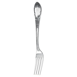 Silver table set "Prestige": a dining fork, a dining spoon with blackening in a case