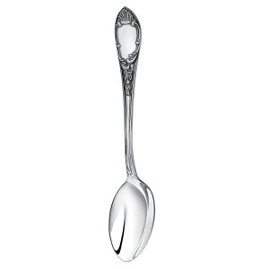 Silver table set "Prestige": a dining fork, a dining spoon with blackening in a case