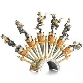 Скоморохи на подставке (6 штук)