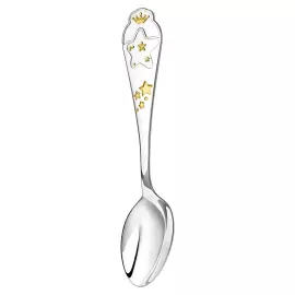 Набор детский серебряный КД "Звезда": вилка, кружка, ложка с позолотой, на 1 персону