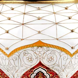 Samovar for vodka silver with diamonds "Firewater"