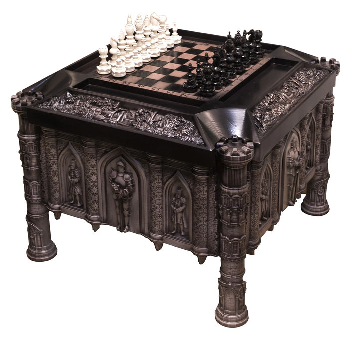 Chess table made of beech "Knights"