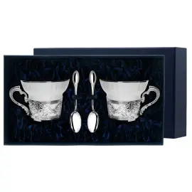 Серебряный чайный набор "Константин Великий": ложка, чашка Серебряный чайный набор "Константин Великий": ложка, чашка