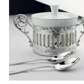 Серебряная сахарница "Богема"