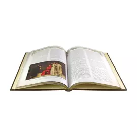 The leather-bound book "The Illustrated History of Medicine"