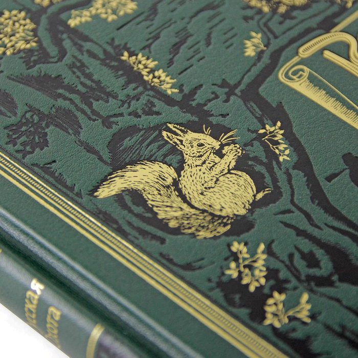 The leather-bound book "Russian Hunting"