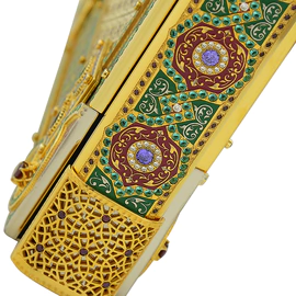 Tabletop mosque-repository for the Quran "Al-Malikiti Masjid" (Malachite Mosque)