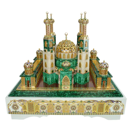 Tabletop mosque-repository for the Quran "Al-Malikiti Masjid" (Malachite Mosque)