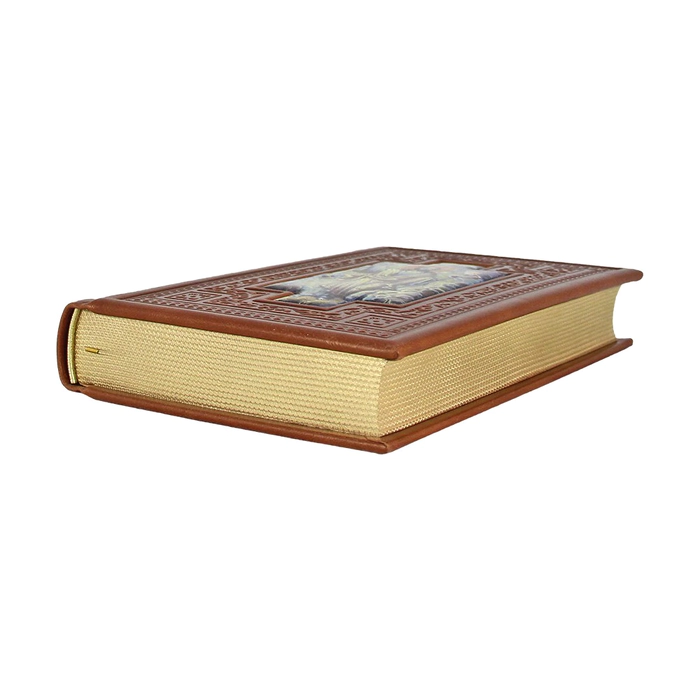 A leather-bound book "Prayer Book" in a gift box