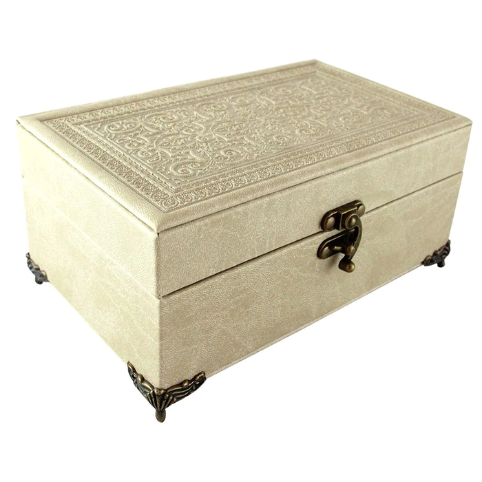 A gift box for jewelry on legs, with a lock