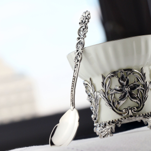 Silver tea set "Symphony": spoon, cup