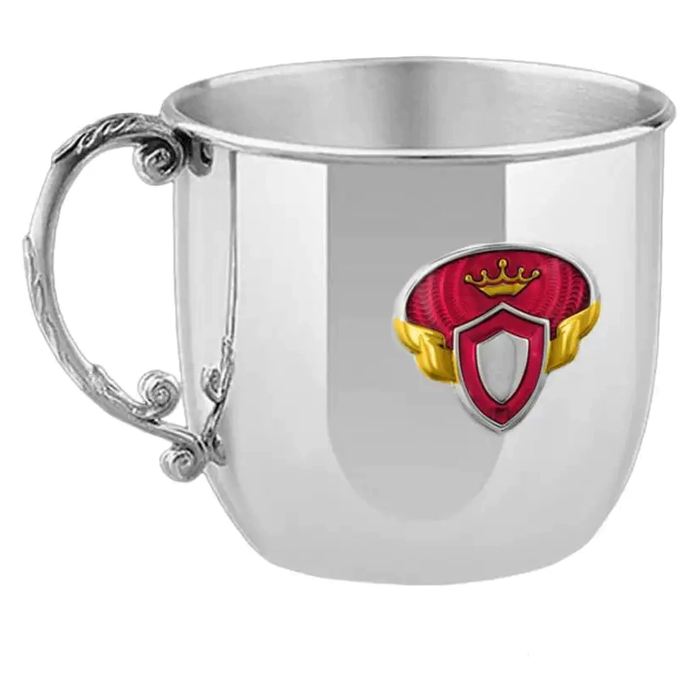 Children's silver CD set "Princess : fork, mug, spoon with gilding and enamel