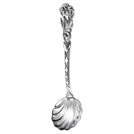 Серебряный чайный  набор "Симфония": вилка для лимона, сахарница, сливочник, совок для сахара, чайник