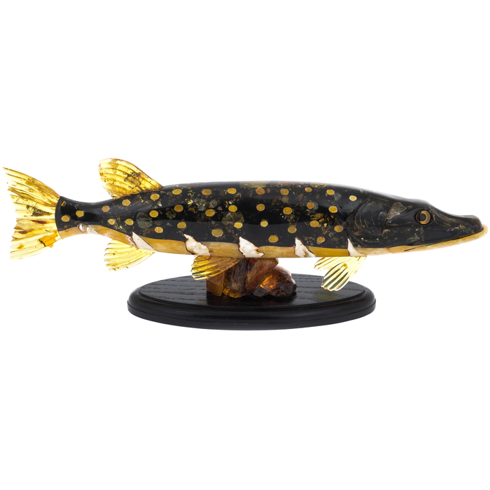 Souvenir made of amber "Pike"