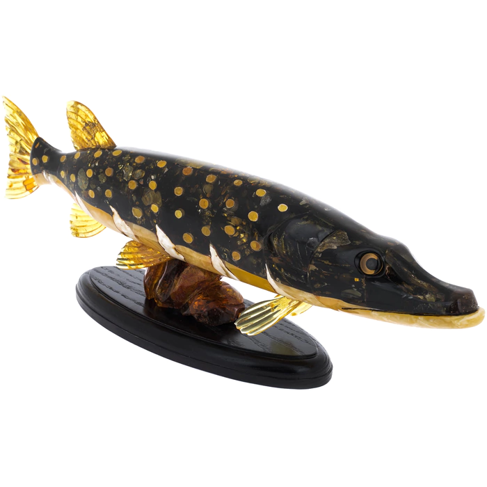 Souvenir made of amber "Pike"