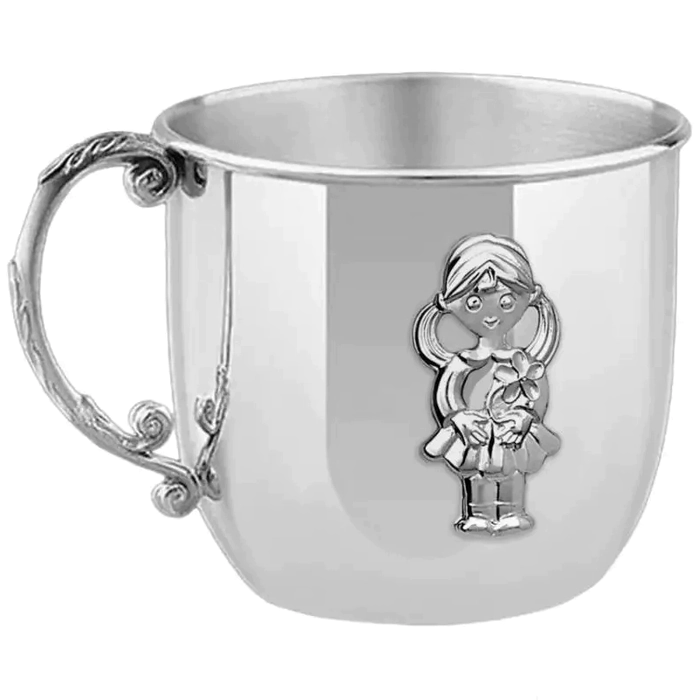 Children's silver mug CD "Girl"
