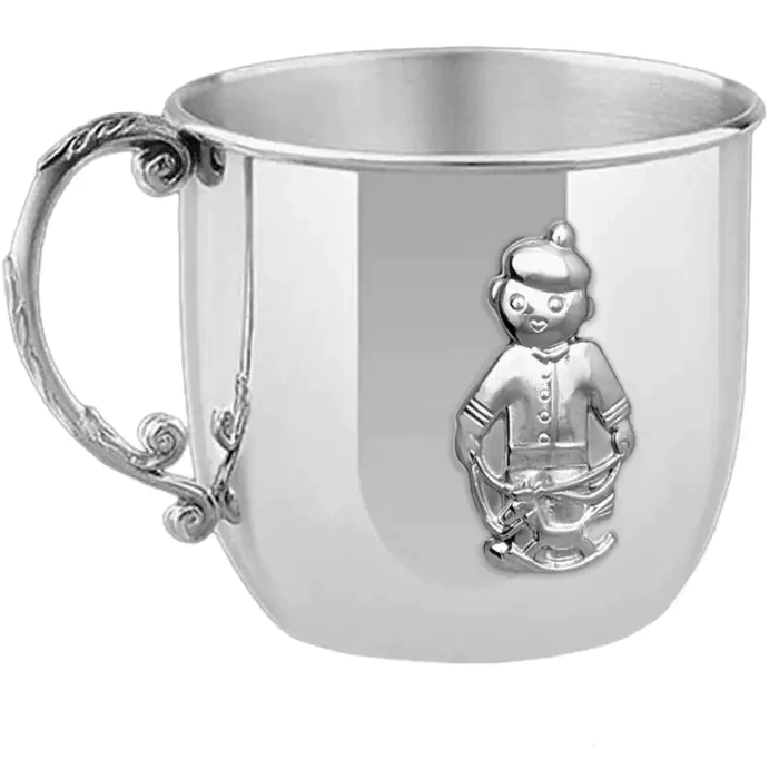 Children's silver mug CD "Boy" for 1 person