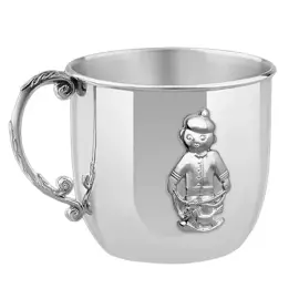 Набор детский серебряный КД "Мальчик": кружка и ложка, на 1 персону
