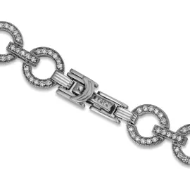 Браслет из белого золота с топазами и бриллиантами