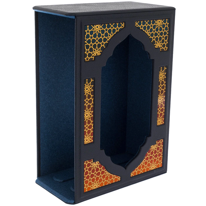 The leather-bound book "The History of Islam"