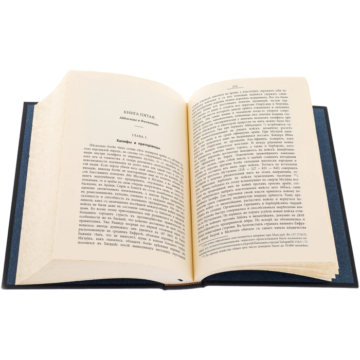 The leather-bound book "The History of Islam"