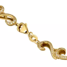 Venus Hair necklace in yellow gold with citrine and diamonds