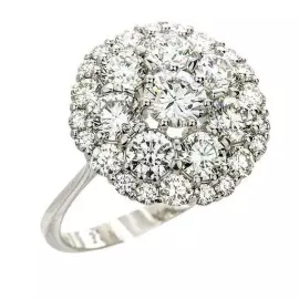 Malinka ring in white gold with diamonds