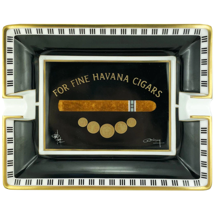 Ashtray "Medailles" Elie Bleu black