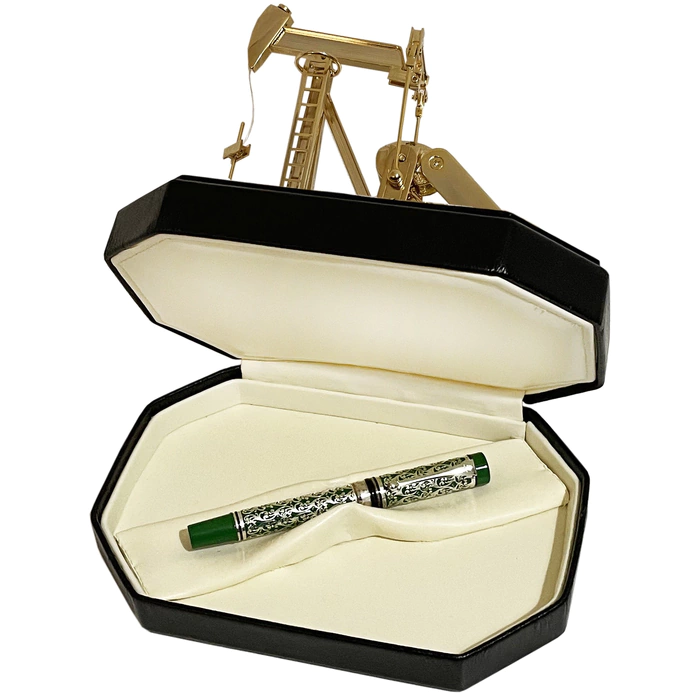 Roller handle with oil rocker silver-green