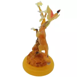 Композиция из янтаря "Лиса и фазан"