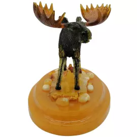 Композиция из янтаря "Лось"