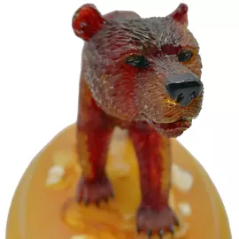 Композиция из янтаря "Медведь"