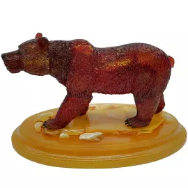 Композиция из янтаря "Медведь"