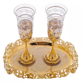 Набор для шампанского "Романтика" Златоуст