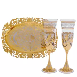 Набор для шампанского "Романтика" Златоуст