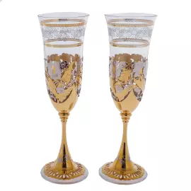 Набор для шампанского "Романтика" Златоуст