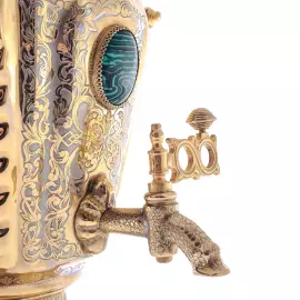 Чайный набор с самоваром "Царский" на 4 персоны, Златоуст