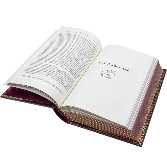 Leather-bound gift book "Court speeches" in a box